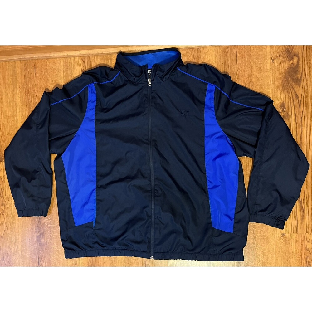 Starter Jacket Windbreaker Full Zip Navy‎ & Blue 3XL